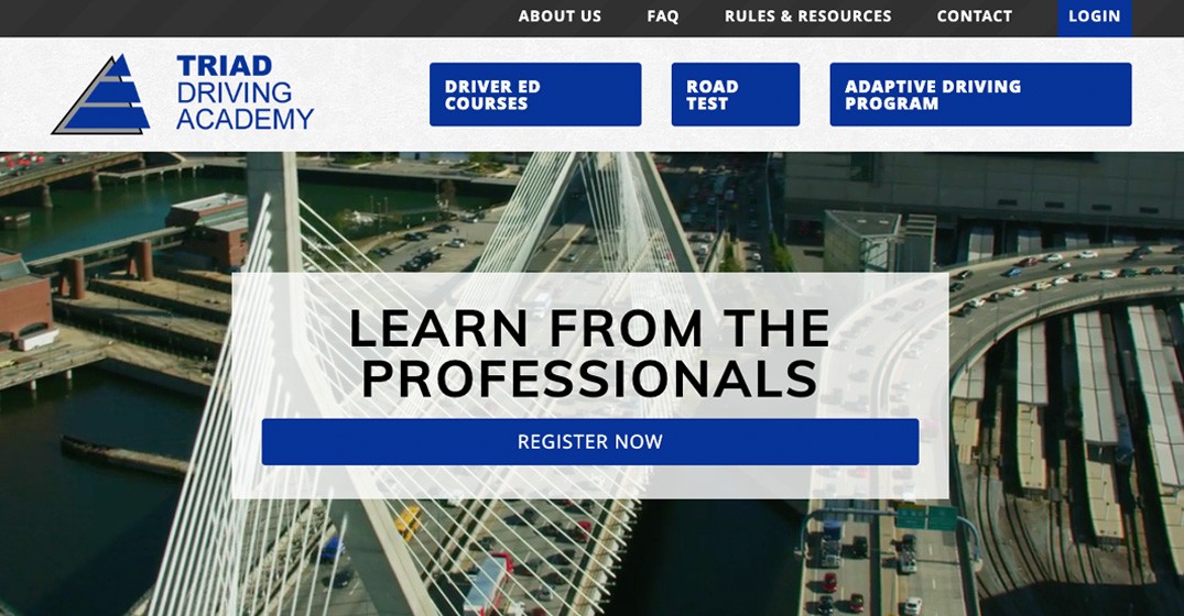 Triad Driving Academy website screenshot
