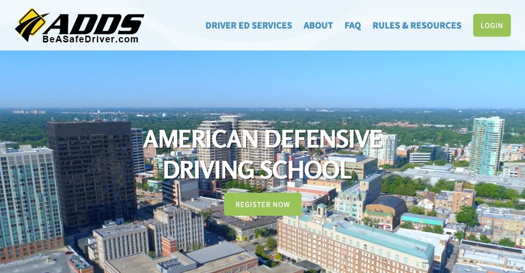 American Defensive Driving School website screenshot