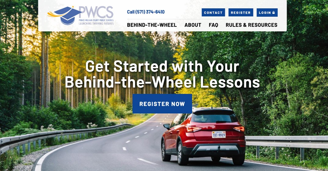 Prince William County Schools website screenshot