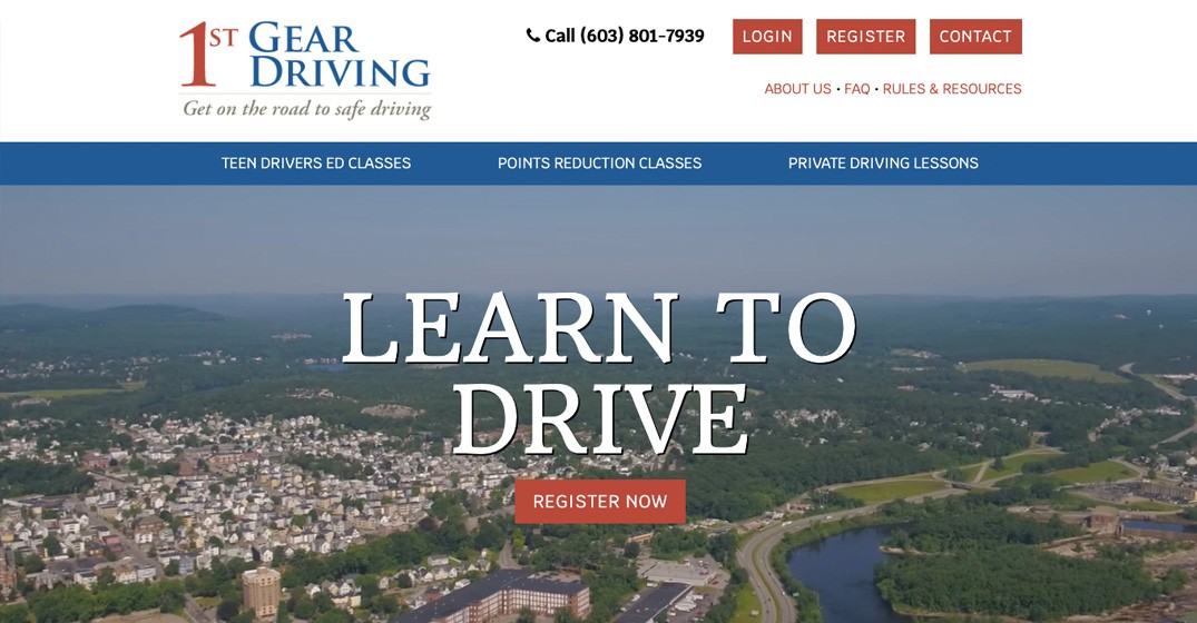 1st Gear Driving website screenshot