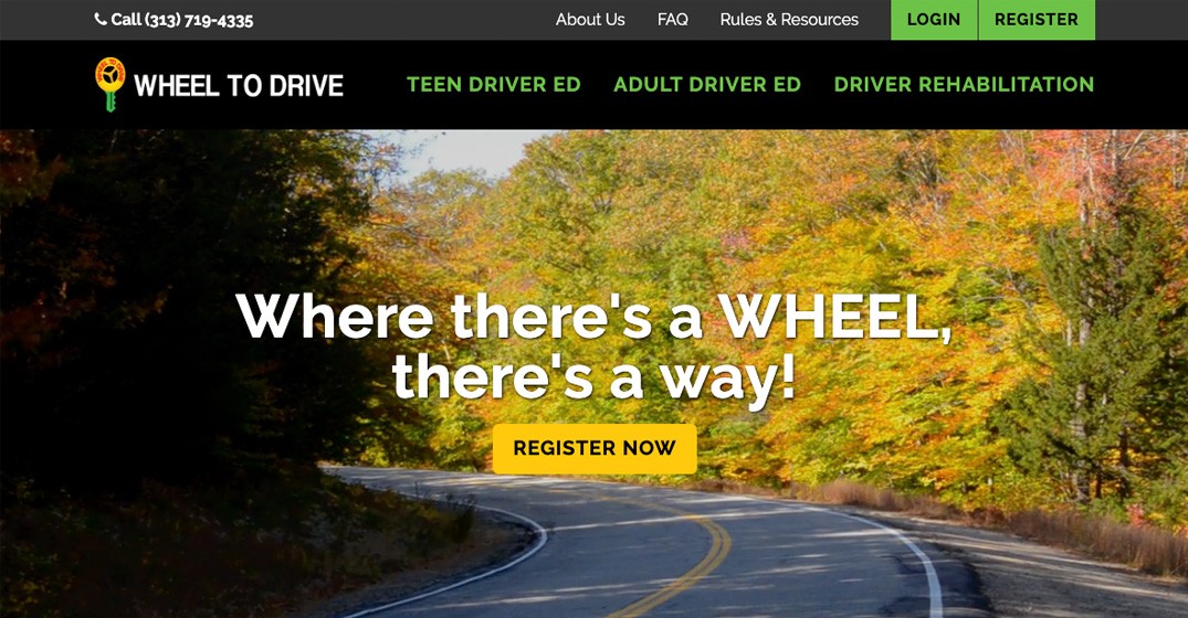 Wheel to Drive website screenshot
