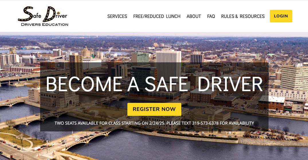 Safe Driver Drivers Education website screenshot