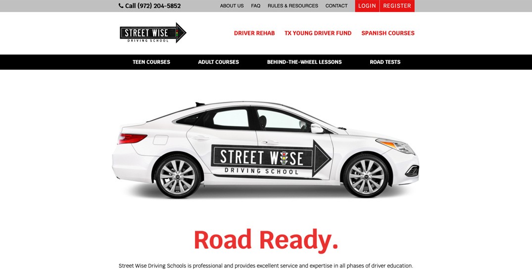 Street Wise Driving School website screenshot