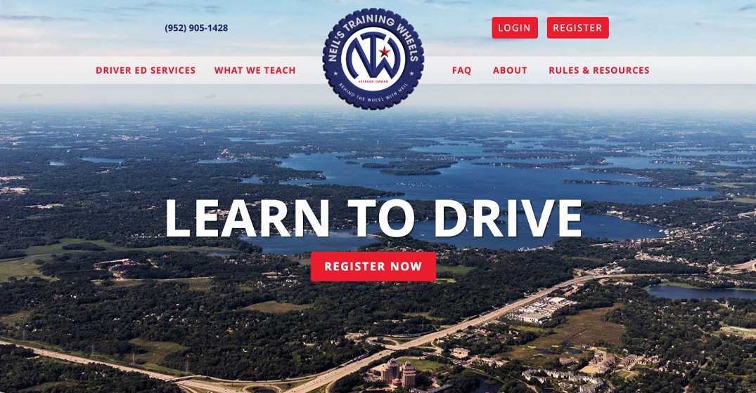 Neils Training Wheels website screenshot