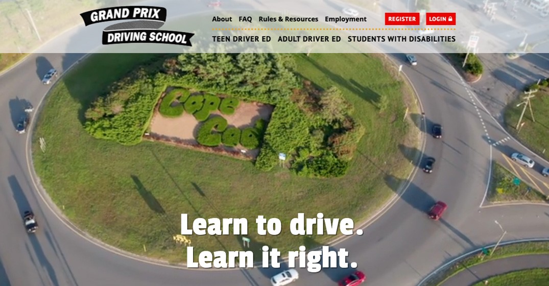 Grand Prix Driving School website screenshot