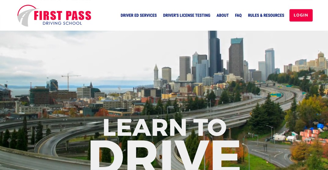 First Pass Driving School website screenshot