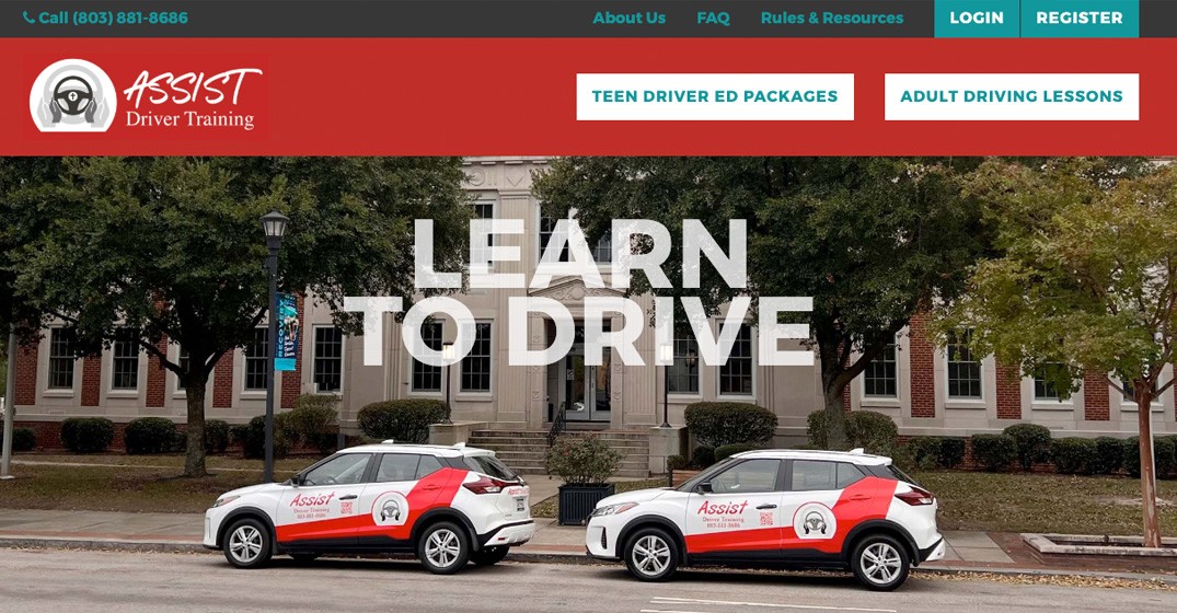 Assist Driver Training website screenshot