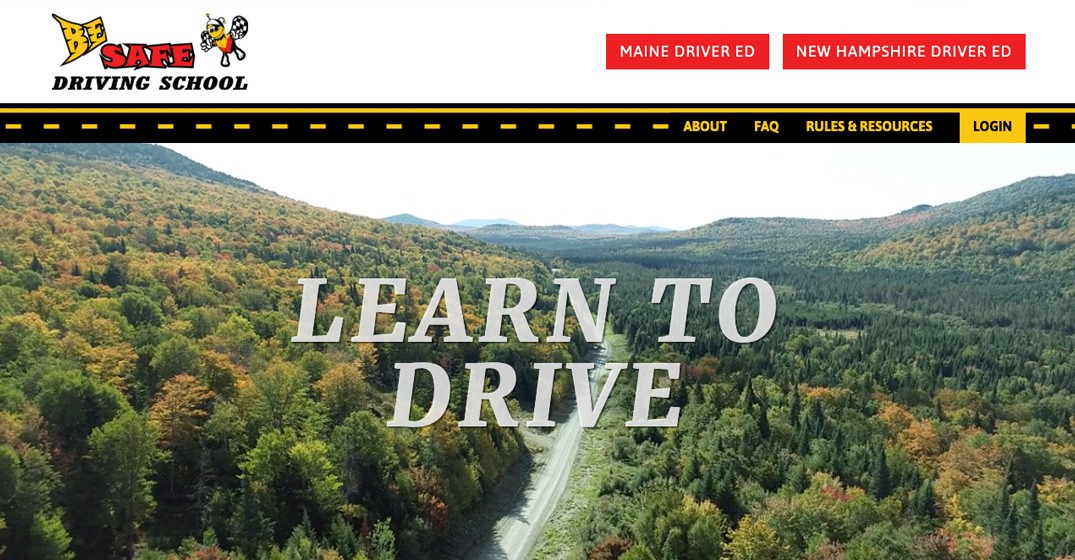 Be Safe Driving School website screenshot