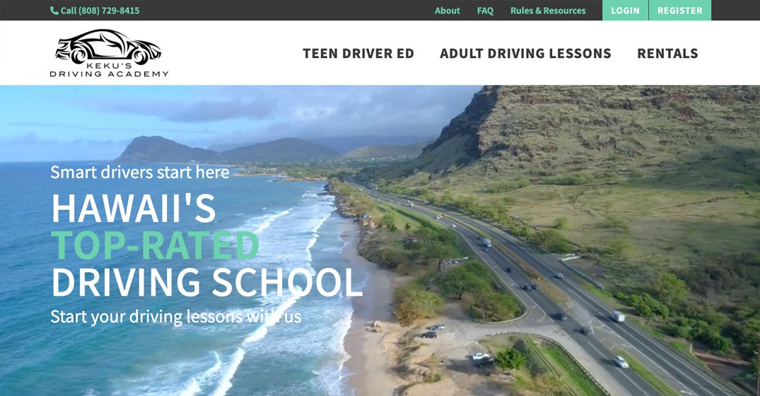 Keku's Driving Academy website screenshot