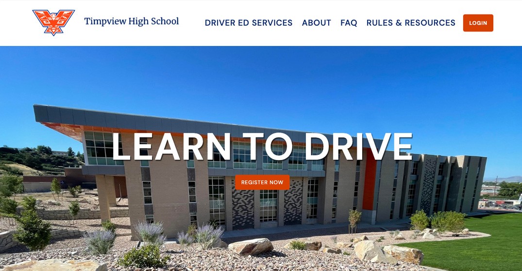 Timpview High School website screenshot
